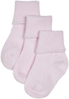 Jefferies Big Girls' 3 Pack Seamless Turn Cuff (Baby) - Pink - Newborn