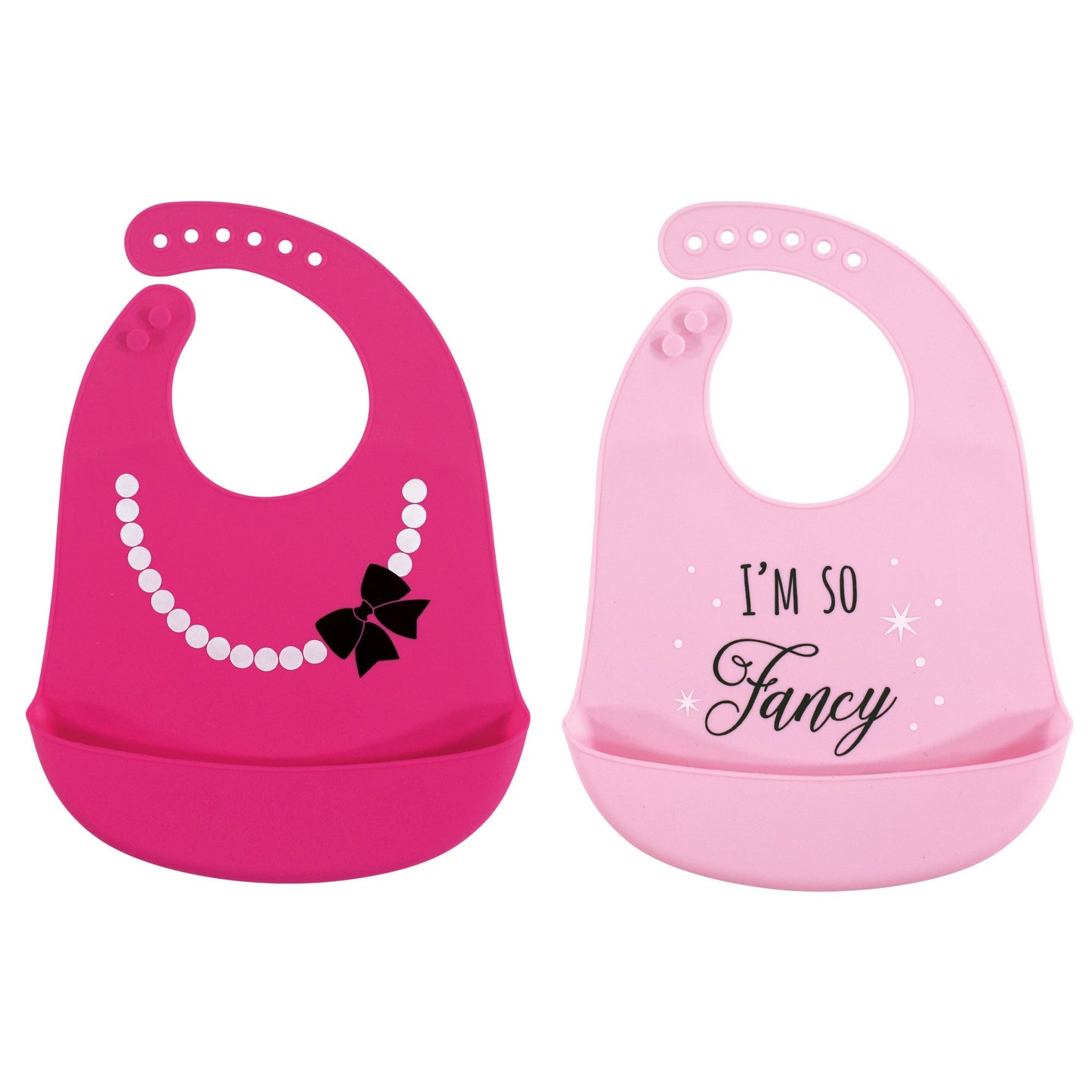 Hudson Baby Unisex Baby Silicone Bibs, Fancy, One Size