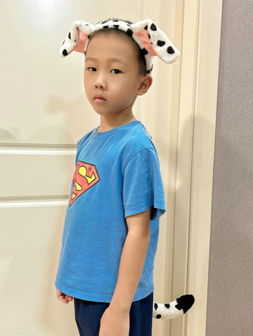 Cheu Dalmatian Ears Headband And Tail For Halloween Play Costume