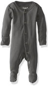 L'Ovedbaby Unisex-Baby Organic Cotton Footed Overall, Gray, 0/3 Months