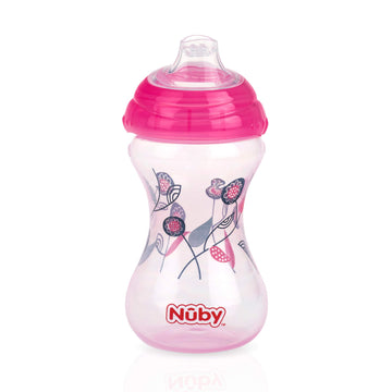 Nuby 3Pk No Spill 'Pinpoint' Soft Spout Clik-It, Girl, 10 Oz