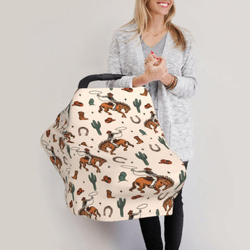 Western Car Seat Covers Baby Multi-Use Car Seat Canopy Carrier Cover, Breathable Breastfeeding Cover Western Baby Stuff Boys & G