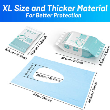 30 Pack Toilet Seat Covers Disposable100% Waterproof Xl Individually Wrapped Disposable Toilet Seat Covers For Adults And Kids P