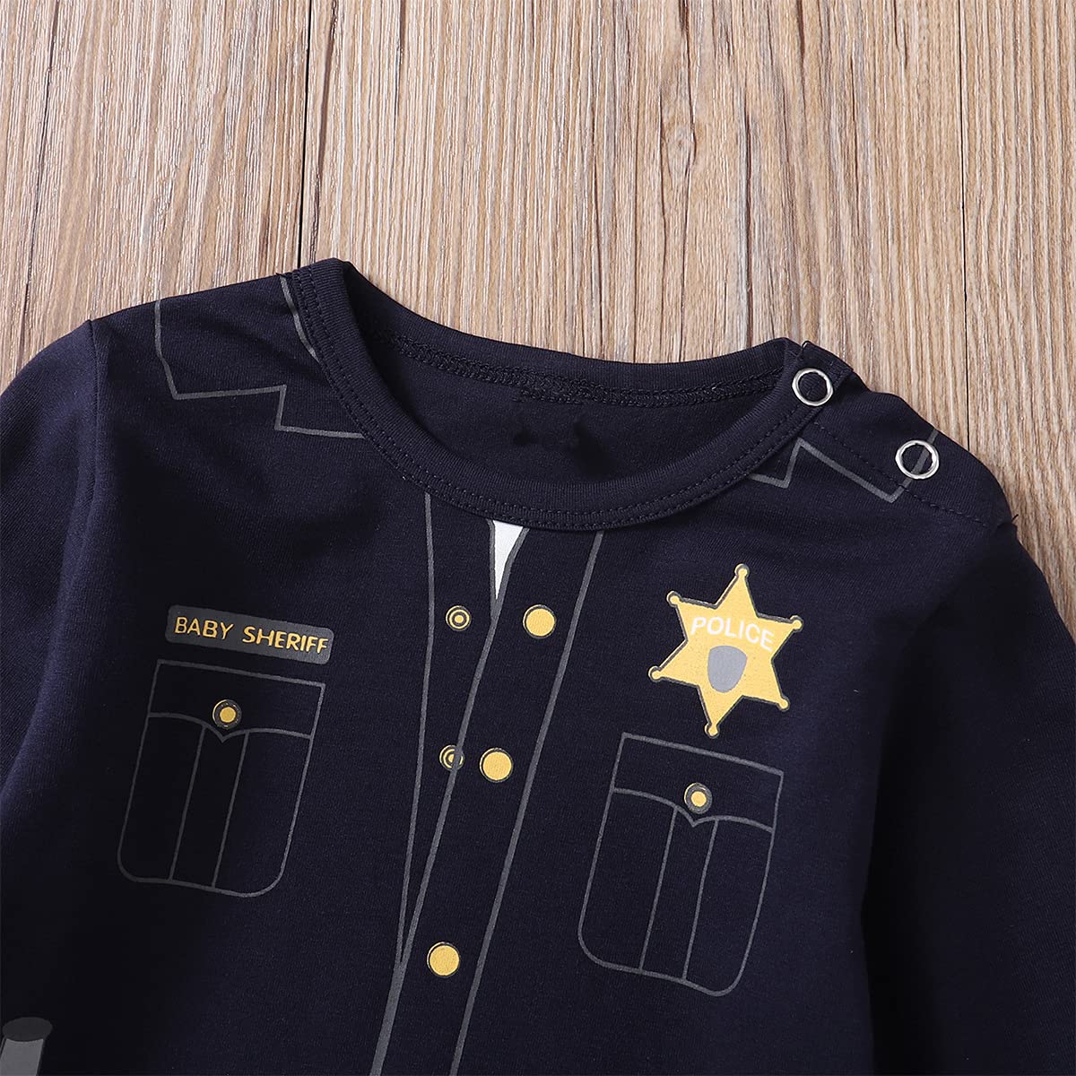 Singcoco Baby Boy Costume Outfit Police Newborn Officer Costume Outfit Policeman Clothes (Police, 12-18 Months)