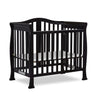 Dream On Me Addison 4-In-1 Convertible Mini Crib In Black, Greenguard Gold Certified, Non-Toxic Finishes, Built Of New Zealand P