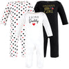 Hudson Baby Unisex Baby Cotton Coveralls, Girl-Daddy Red Black, 6-9 Months