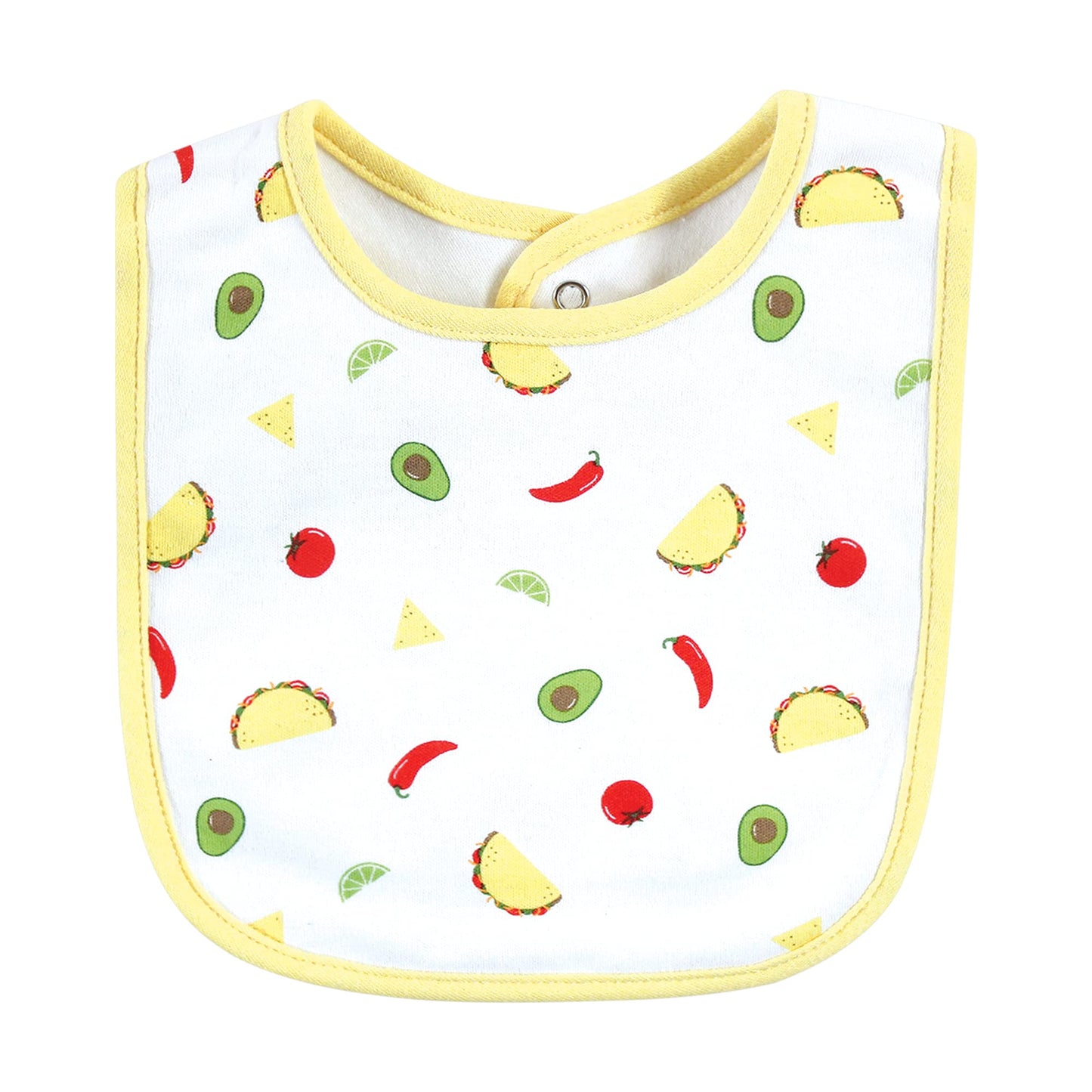 Hudson Baby Unisex Baby Cotton Bibs, Taco Truck, One Size