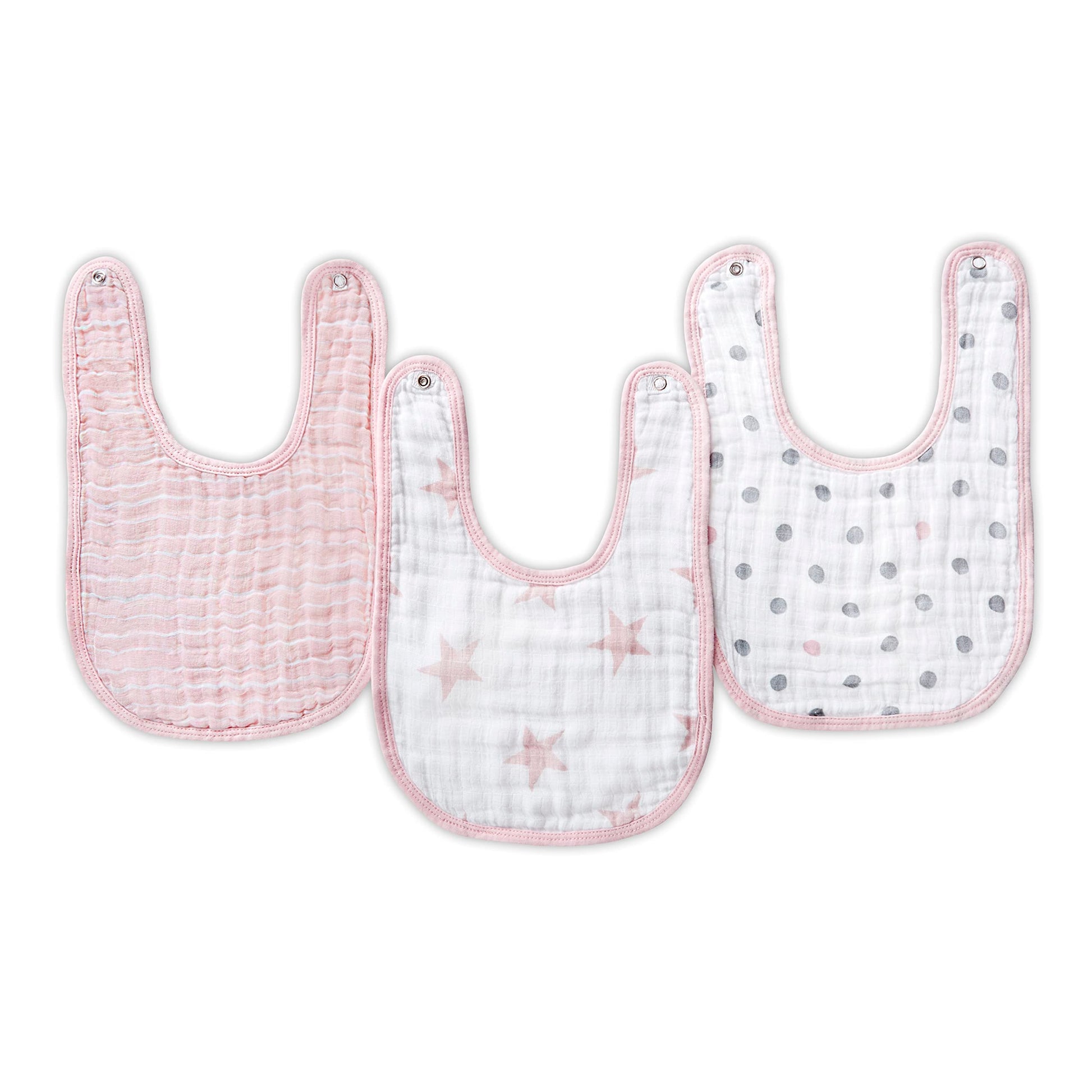 Aden + Anais Essentials 100% Cotton Muslin Burpy Bib - Super Absorbent, Soft 3-Layer Baby Bib For Boys & Girls With Snap-Closure