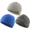Zando Baby Beanies Infant Toddler Winter Hat Soft Warm Knit Hats Caps For Boys Oreo, Light Grey, Blue One Size