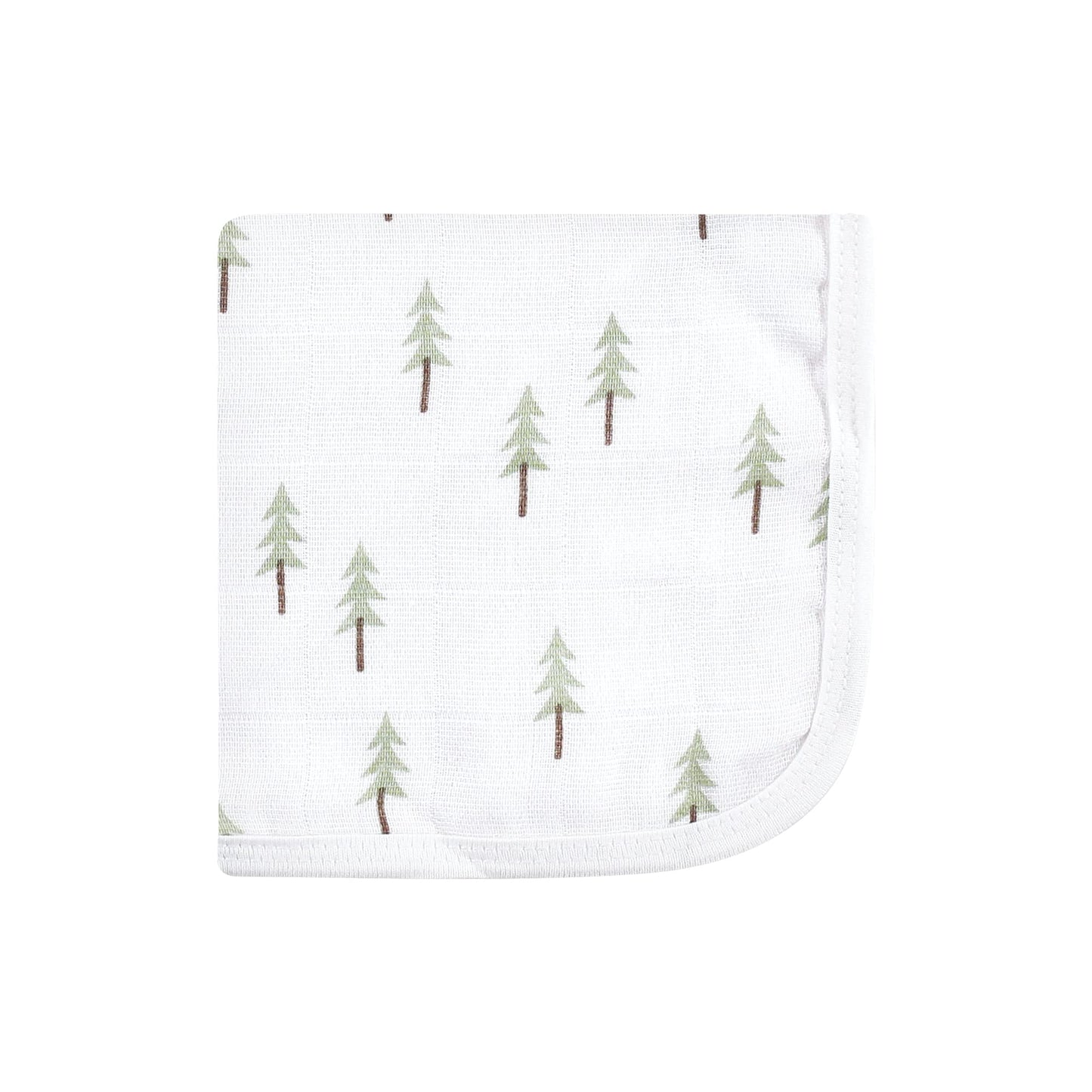 Hudson Baby Unisex Baby Cotton Muslin Washcloths, Woodland, One Size