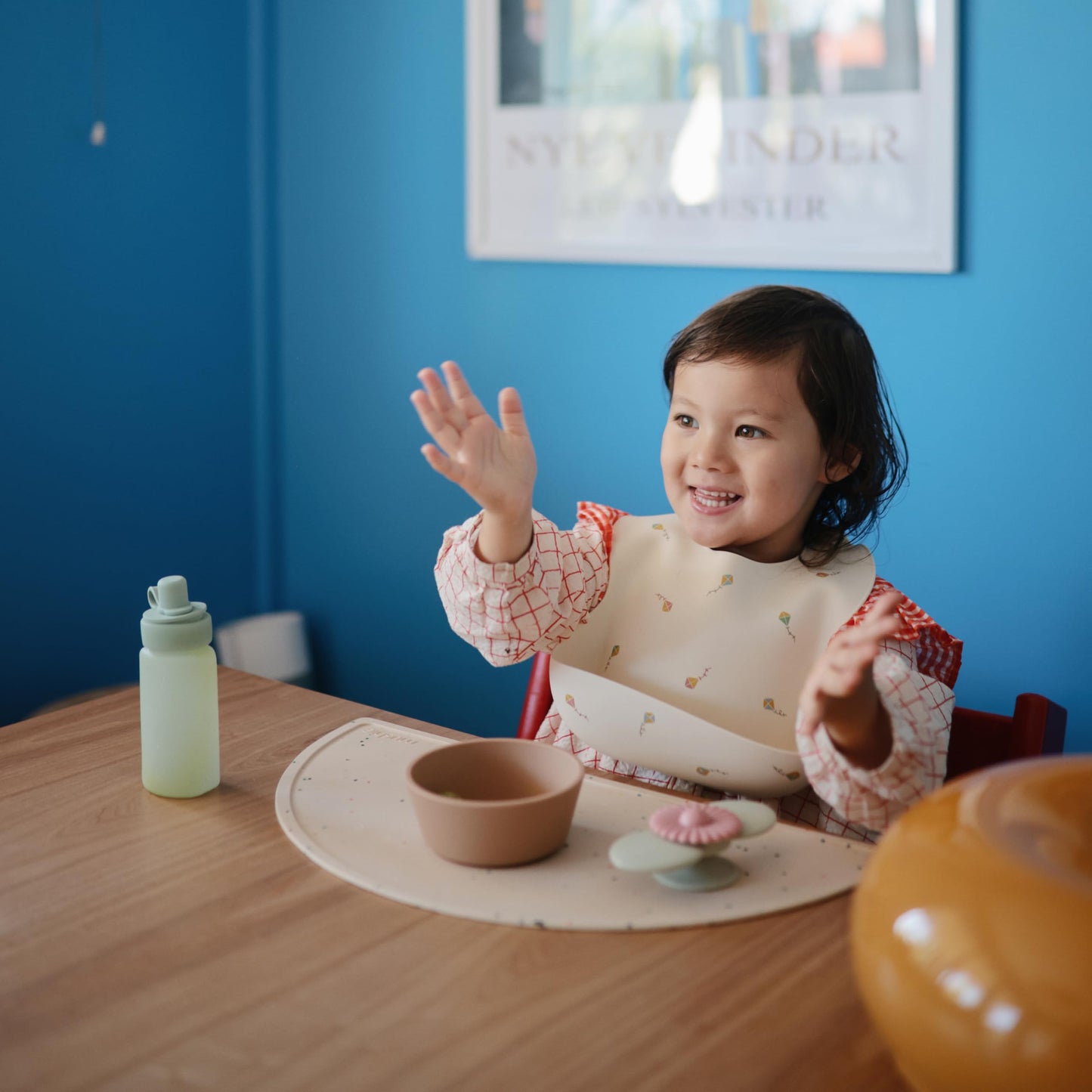 Mushie Silicone Placemat For Kids | Bpa-Free Non-Slip Design (Kites)