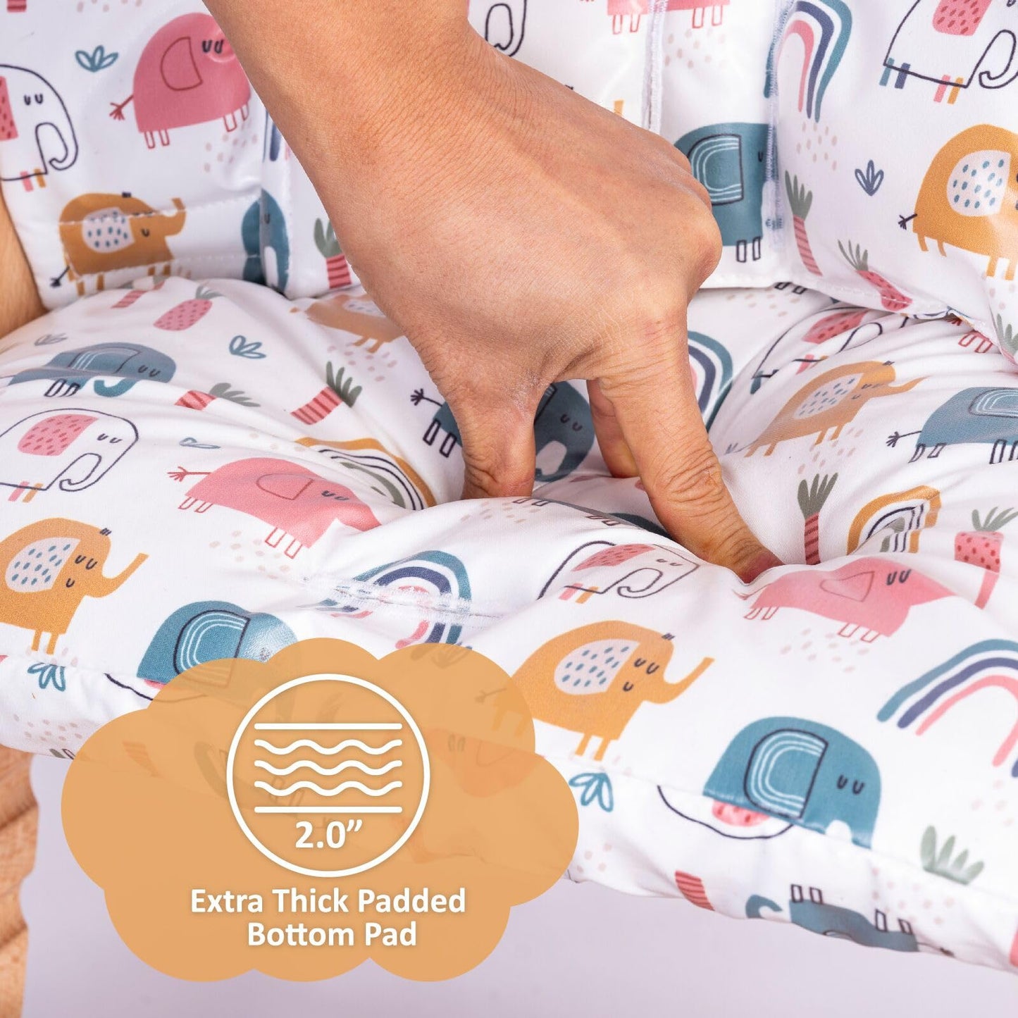 Dadouman Waterproof & Extra Padded Soft Dining Chair Seat Cushion, Wipe Clean Cushion For Stokke Tripp Trapp High Chair, 18 ' L