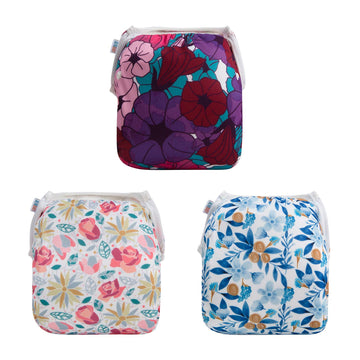 Alvababy Swim Diapers 3Pcs Reusable & Adjustable 0-2 Years Baby Girl 3Swy03