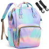 Limhoo Diaper Bag Backpack For Mom & Dad, Multifunction Waterproof Baby Changing Bags, Large Nappy Bag Backpack (Rainbow)