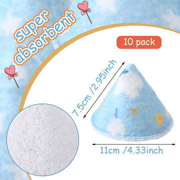 Suhine 10 Pcs Baby Boy Pee Shield Diaper Changing Accessory Reusable Pee Covers Baby Boy Pee Cap For Newborn Boys, Stars Flowers