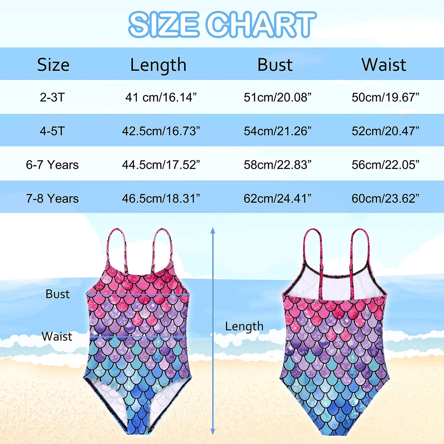 Zando Girls One Pieces Swimsuit 3T Toddler Girls Swimsuit One Piece Baby Girls' Swimwear Size 3 Kids Bathing Suits For Girls Cro