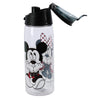 Jerry Leigh Disney Mickey And Minnie Mouse Acrylic Flip Top Water Bottle, Clear