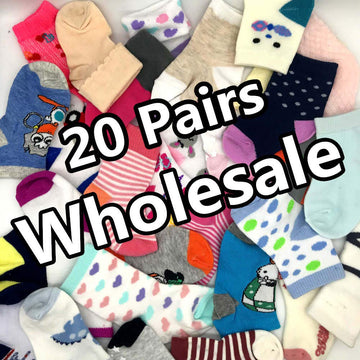 Wafunne Baby Girls Socks Wholesale 20 Pairs Baby Socks Cotton Girl 1-3 T