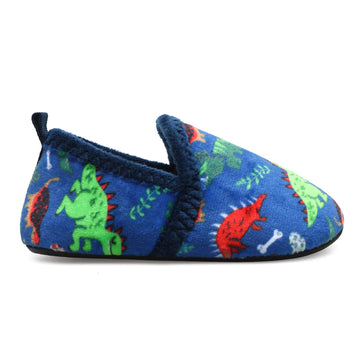 Lisdwde Kids Slippers Boys Girls House Slippers Indoor Shoes Winter Warm Cotton Slipper Cozy Plush Home Slippers Blue Dinosaur 3