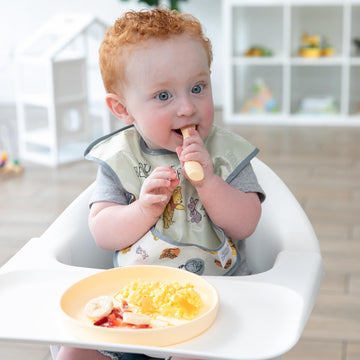 Bumkins Disney Baby And Toddler Plate And Spoon Set, Silicone Dish For Babies And Kids, Baby Led Weaning, Children Feeding Suppl