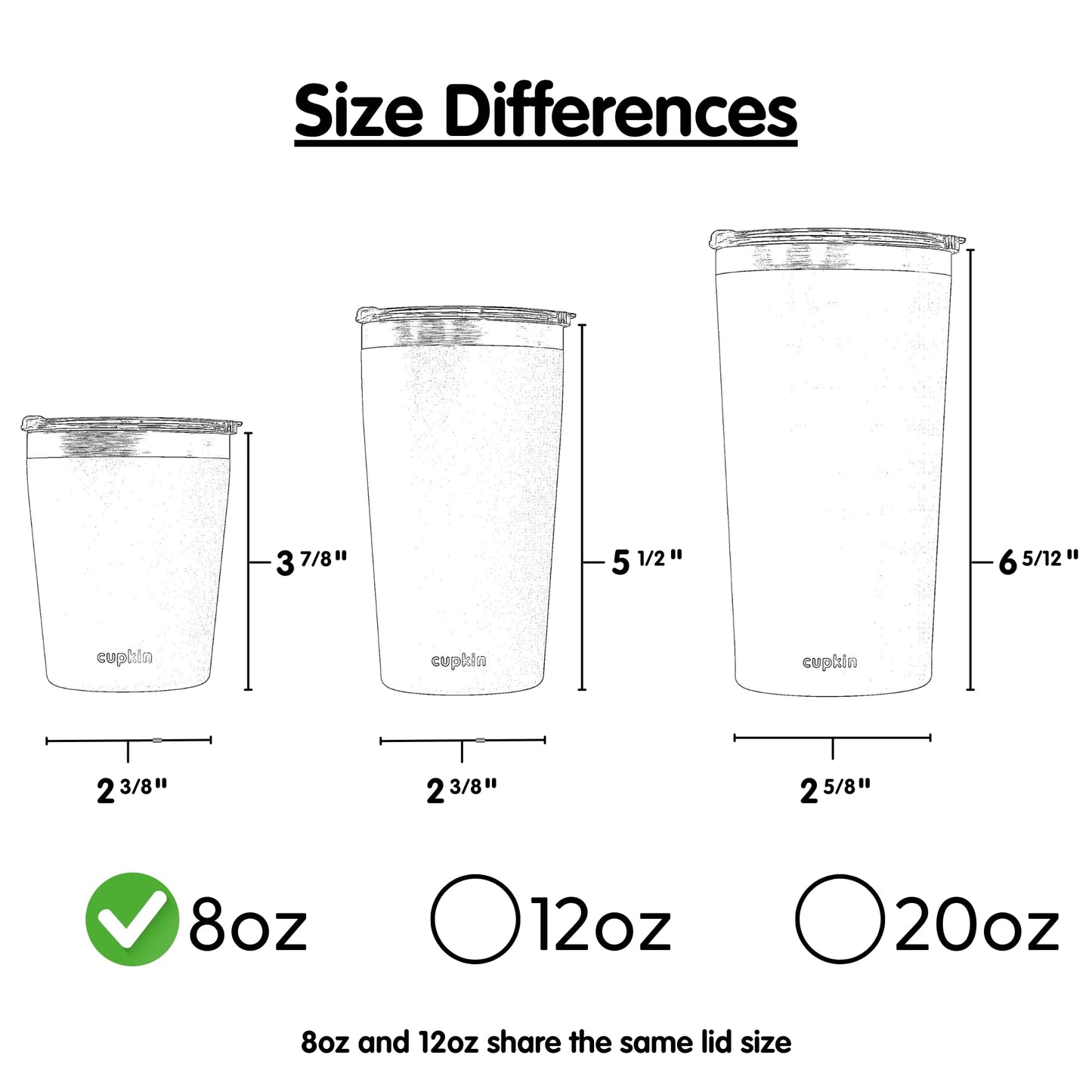 Cupkin Eco Kids Tumbler Cup, The Original 8 Oz Stackable Stainless Steel Metal Straw Cups, Set Of 2 Powder Coated Insulated Cup