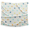 BEMBIKA Bamboo Muslin Swaddle Wrap Baby 120X110 Cm Stroller Blanket Receiving Blanket for Newborn (Colorful Pentagram)