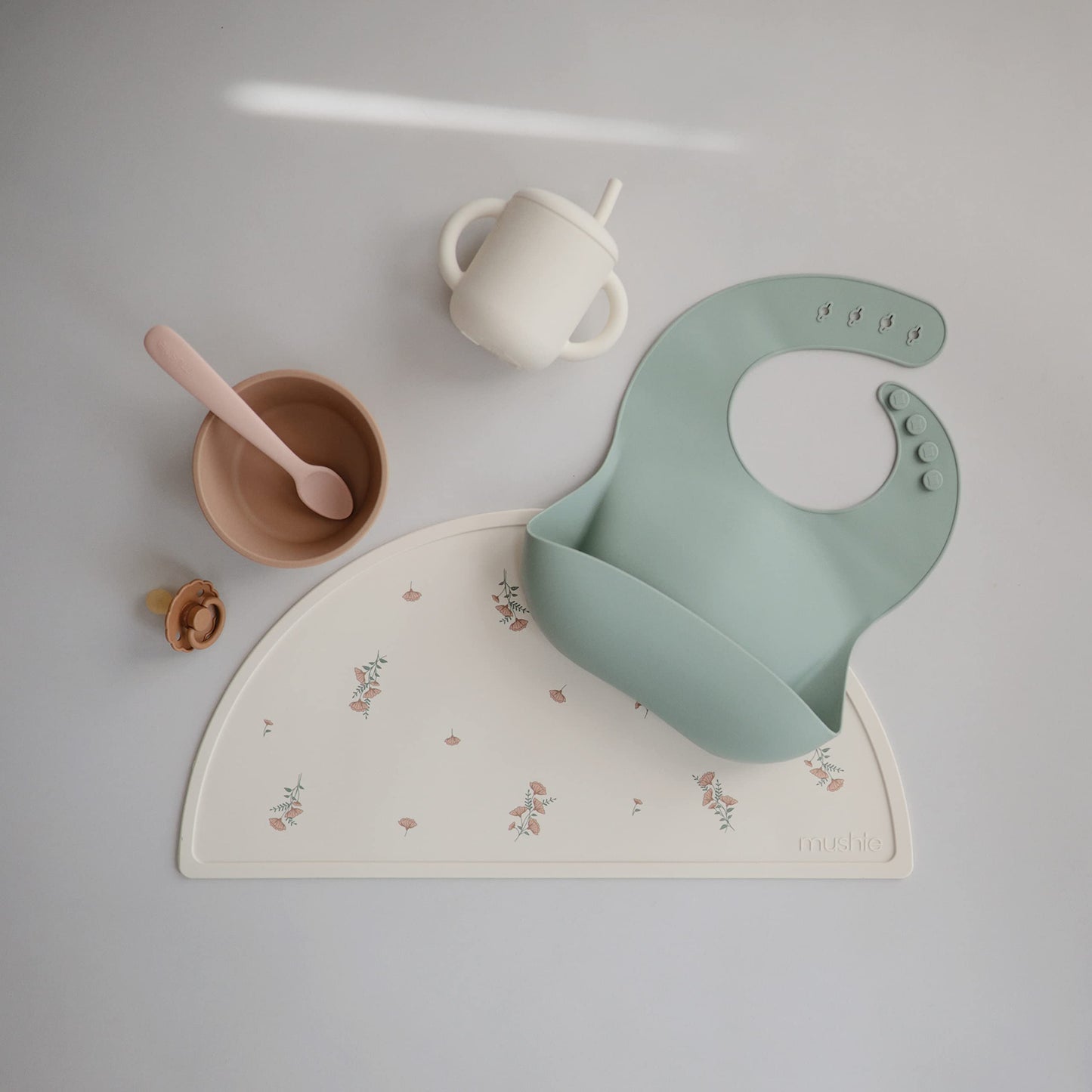 Mushie 100% Silicone Training Cup & Straw For Toddlers | 6 Months+ (Shifting Sand)