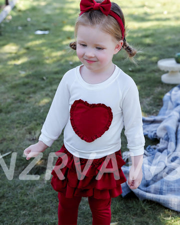 Nzrvaws 2T Girl Clothes Baby 3T Toddler Girl Outfit Love Heart Sweater Long Pant Clothing For Infant Girl