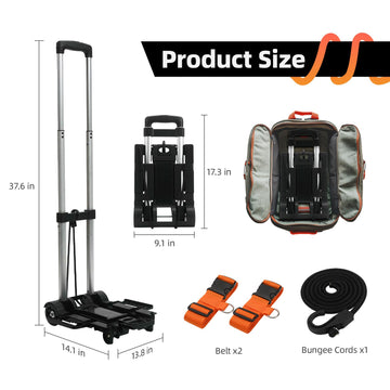 Vieshful Car Seat Travel Cart, Carseat Stroller Roller For Airport With 2 Straps, Car Seat Dolly Carrier, Folding Luggage Cart,