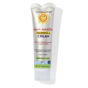 California Baby Calendula Cream (Unscented) | Soothing Baby Face Cream | 100% Plant-Based | Organic Calendula + Aloe Vera | Unsc