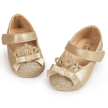 Kidsun Infant Baby Girls Mary Jane Shoes Soft Sole Ballet Slippers Bow Princess Newborn Dress Wedding Flat Shoes