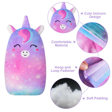 Fioday Car Seat Belt Covers For Kids Unicorn Seat Belt Pillow Soft Seat Belt Cushion Adjust Seat Strap Pillow Head Neck Support