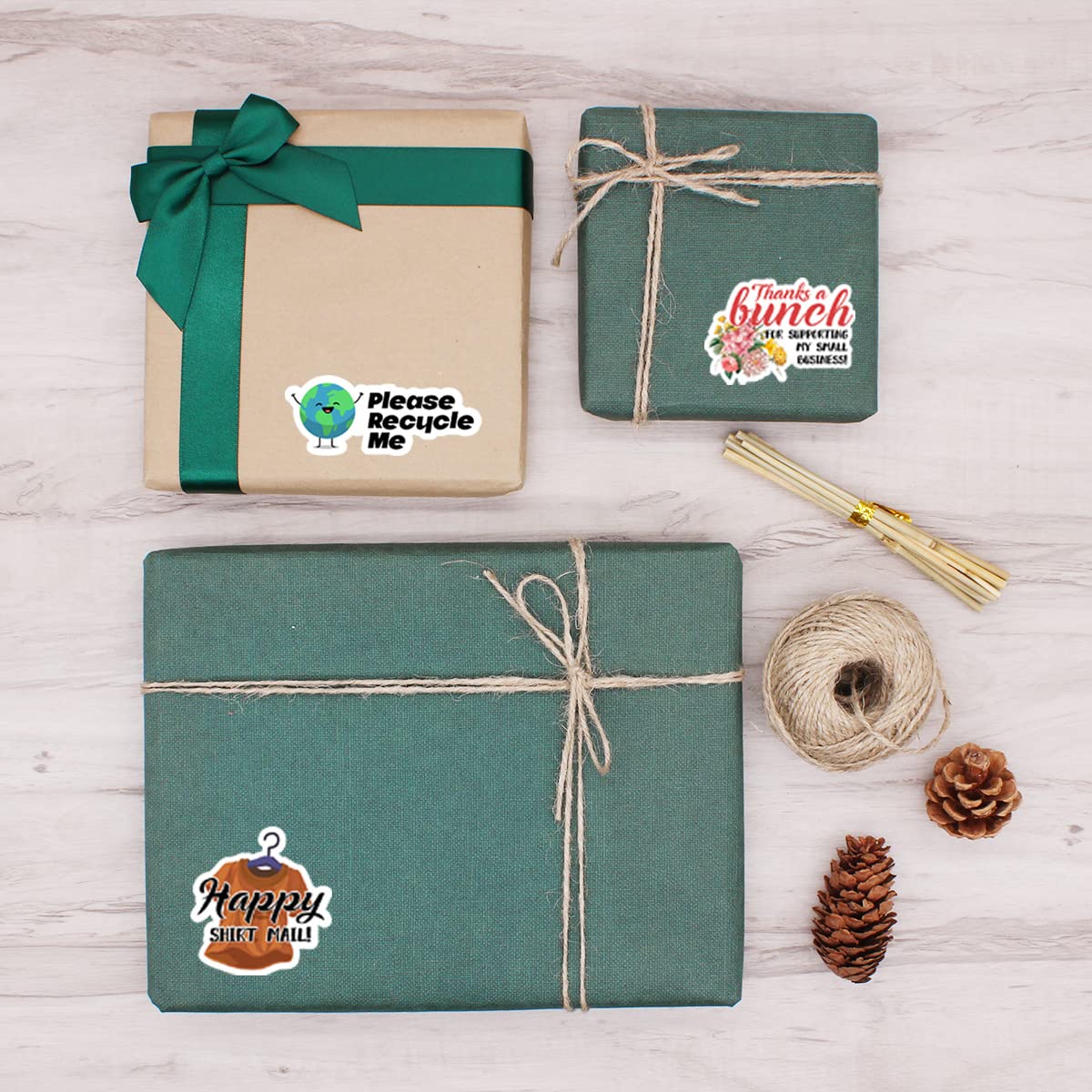 Cute Small Business Stickers,Funny Please Recycle Me Small Business Stickers, Reused Box, Recycling Label, Packaging Stickers, M