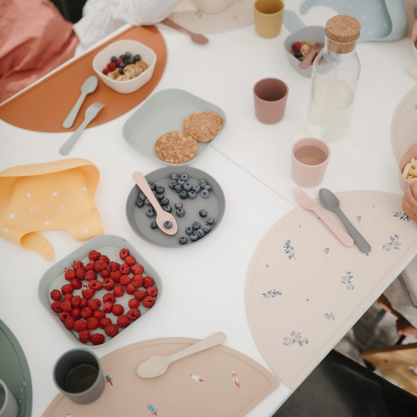 Mushie Silicone Placemat For Kids | Bpa-Free Non-Slip Design (Vanilla Confetti)