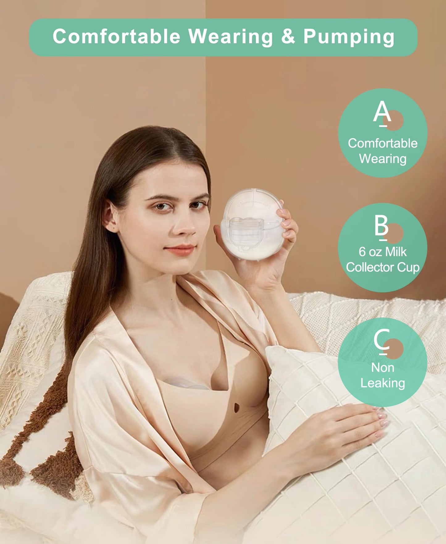 Pdfans Wearable Breast Pump Accessories Replacement Parts Milk Collector Cup Flange 24Mm Compatible With Mommed Tsrete S21/S19/S