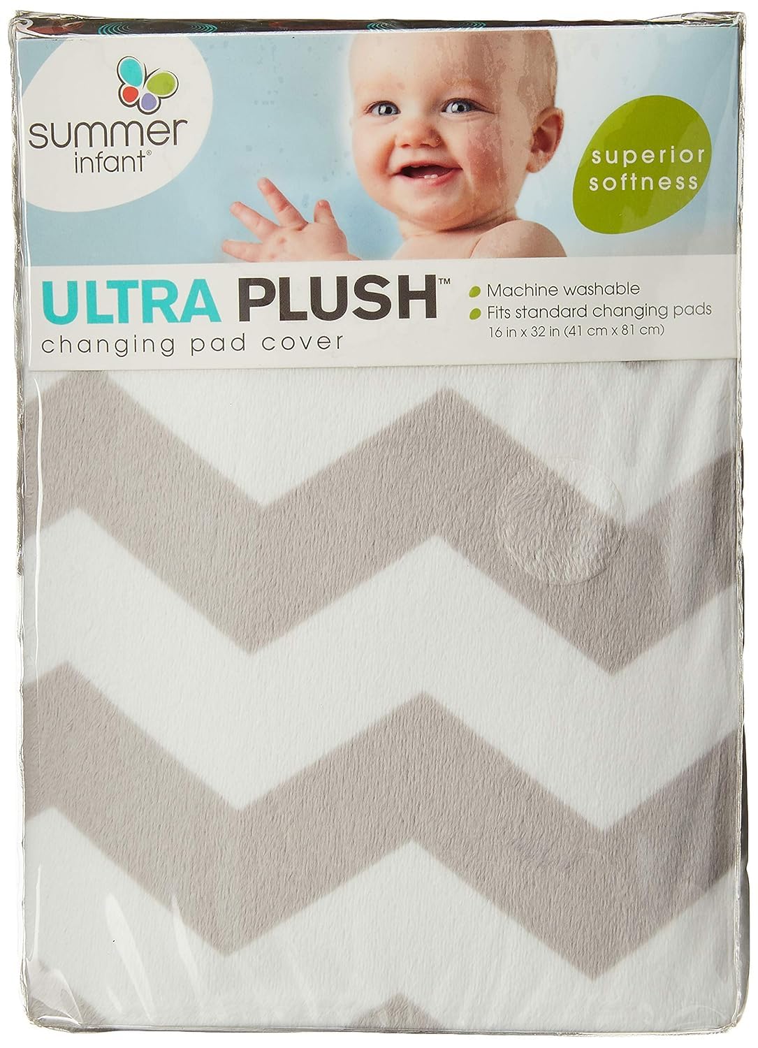 Summer Infant Ultra Plush Changing Pad Cover, Chevron