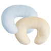 Ievolve Minky Nursing Pillow Cover Breast Feeding Pillow Cover Slipcover U Shape For Baby Boy Girl,Cover Only(Babyblue&Lightbeig