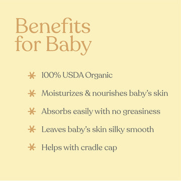 Ellaola Organic Moisturizing Baby Massage Oil - Non Greasy Formula Made With Natural Jojoba, Sunflower, And Argan Oil To Hydrate