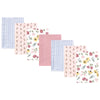 Hudson Baby Unisex Baby Cotton Flannel Burp Cloths, Soft Painted Floral 7 Pack, One Size