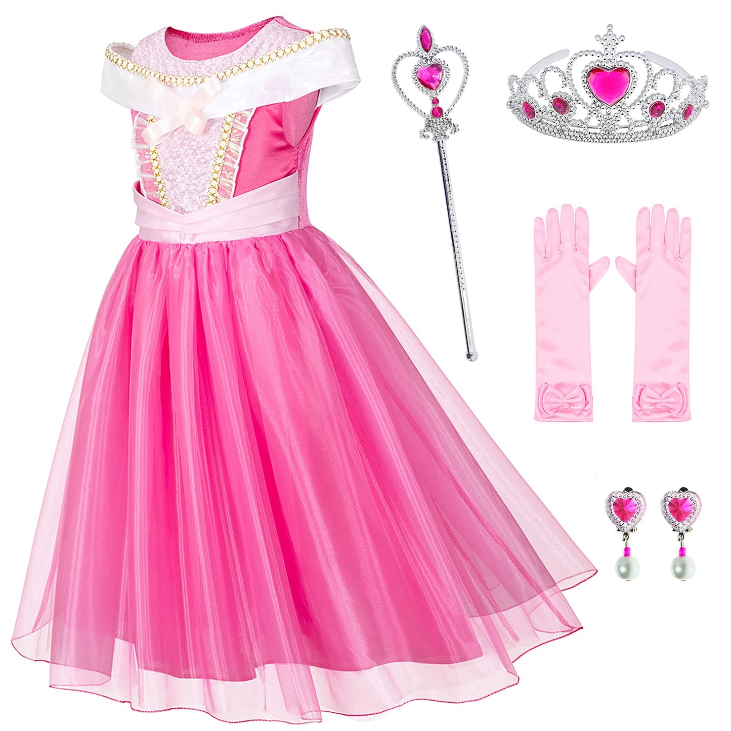 Princess Costume Girls Birthday Party Dress Up With Accessories 3-4 Years