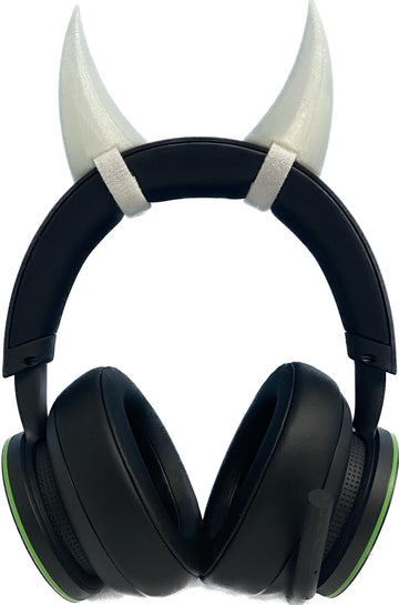 2X Demon Horns For Headset/Cosplay - Made In Usa -16 Colors Combos (Glow N Dark)