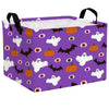 BOAMAU Large Halloween Themed Candy Gift Basket for KidsTrick or Treat Storage Bin Girls Boys Room D cor (Purple Eyed Ghost Bat