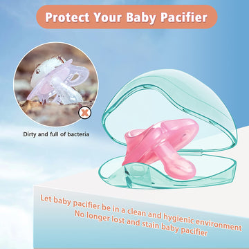Smlpuame Pacifier Case,6 Pack Bpa Free Pacifier Holder Case,Transparent Container Box For Baby Binky(Not Included),Essential Pac