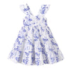 Younger Tree Toddler Baby Girl Dress Summer Outfits Floral Flutter Sleeve Smocked Dress Kids Causal Boho Dresses Clothes (12-18