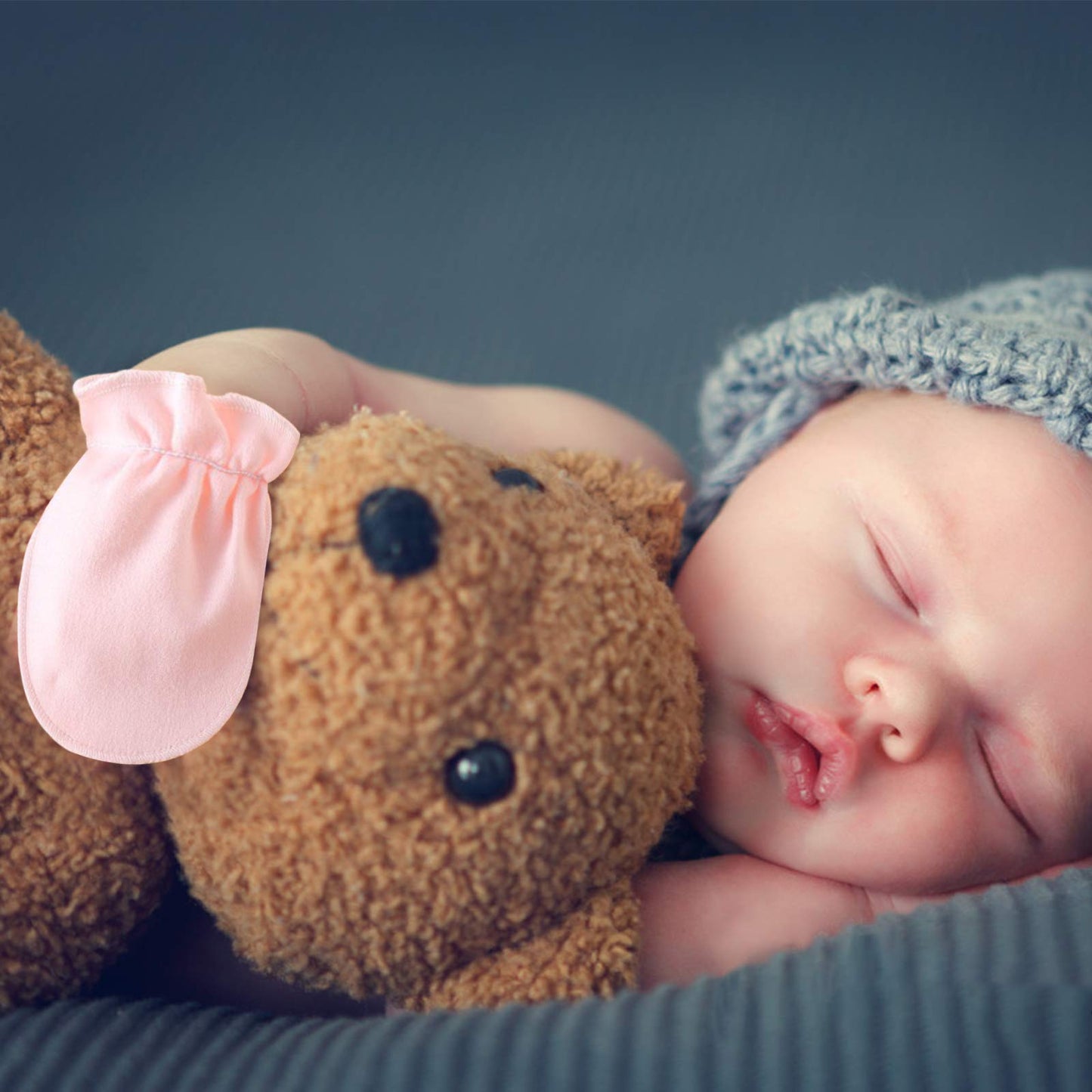 Newborn Baby Mittens No Scratch Cotton Gloves Warm Mittens Baby Glove For Boys Girls 6-Pairs/White