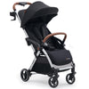 Babideal Lightweight Travel Stroller for Baby, Self-Folding Toddler Stroller with Large Canopy, Full-Reclining Seat, Cup Holder