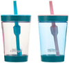 Contigo Kids Spill-Proof 14Oz Tumbler With Straw And Bpa-Free Plastic, Fits Most Cup Holders And Dishwasher Safe, 2-Pack Strawbe