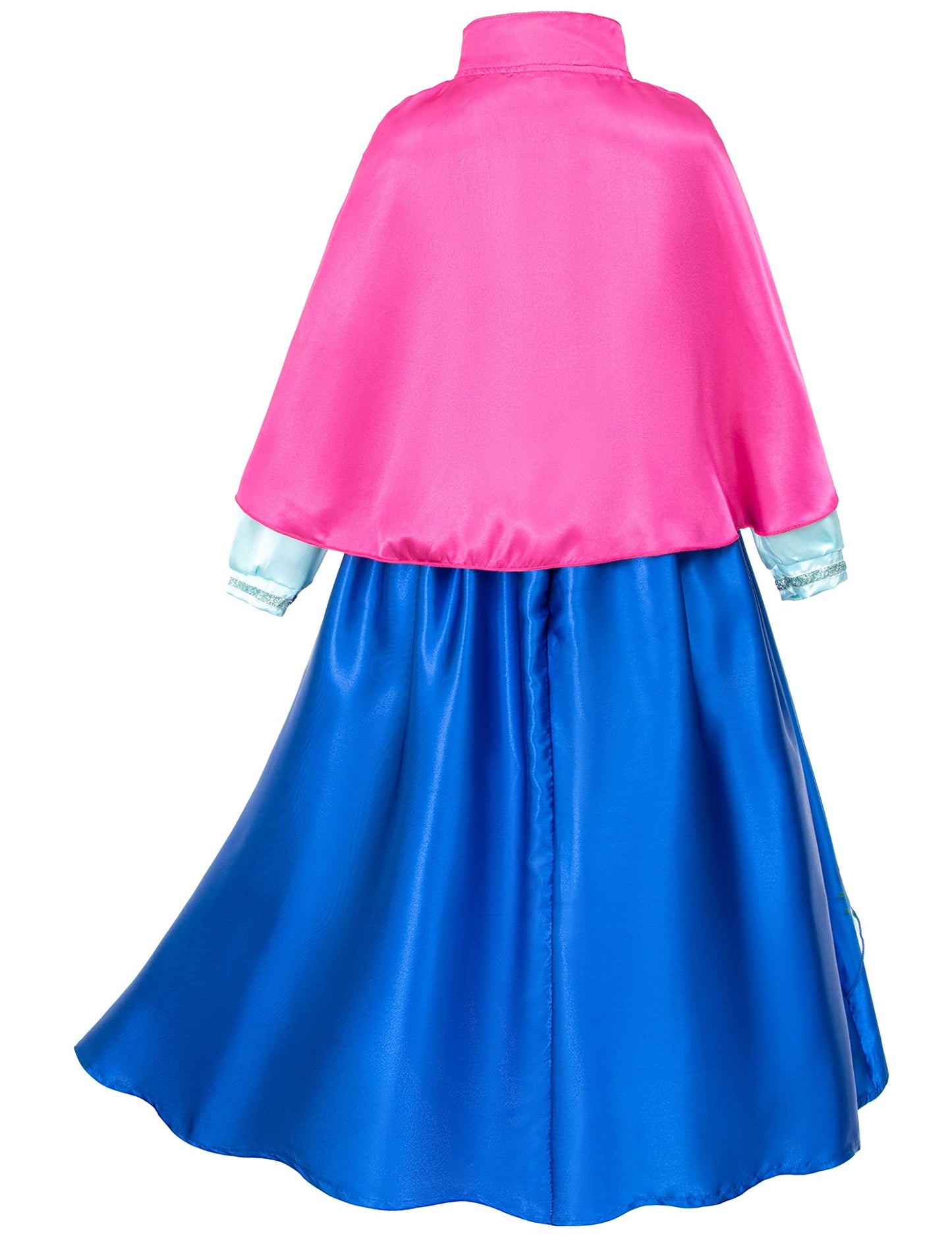 Party Chili Princess Costumes Birthday Party Dress Up For Little Girls/Long Sleeve With Cape,Wig,Crown,Gloves 3T 4T (110)