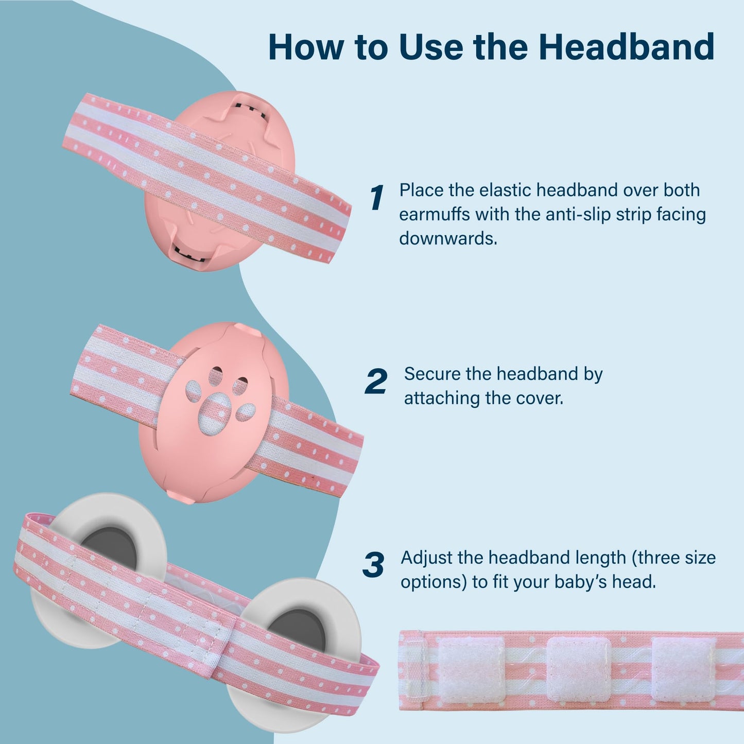 2-In-1 Baby Ear Muffs For Hearing Protection, Noise Cancelling Earmuffs For Babies And Toddlers Up To 48 Months, Adjustable Baby