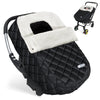 Ivywind Winter Baby Car Seat Cover, Warm Carseat Canopy Cover with Removable Zipper for Baby Boys & Girls, Waterproof Carseat Bu